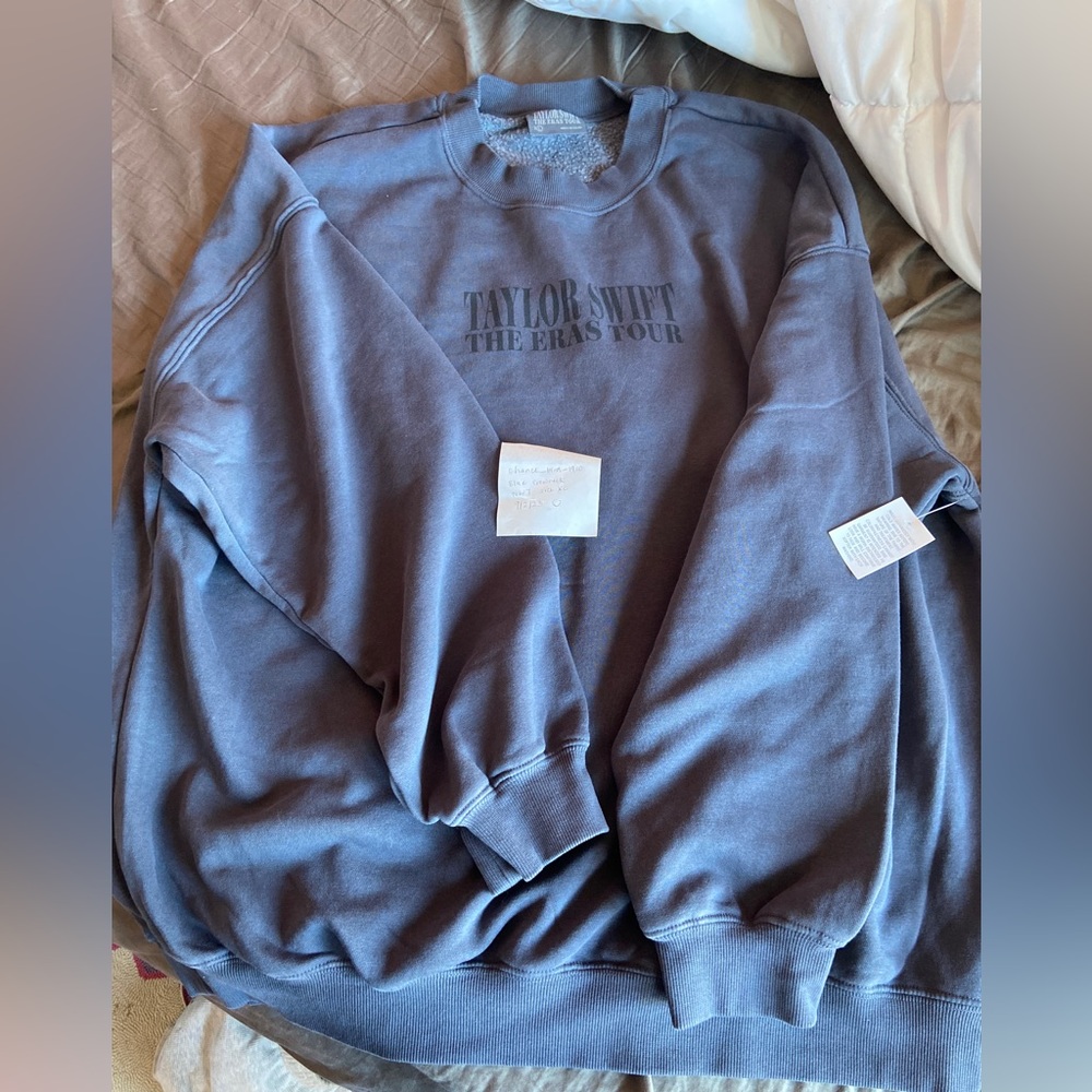Taylor Swift Blue Crewneck Eras Tour